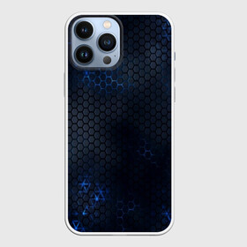 Чехол для iPhone 13 Pro Max с принтом СТАЛЬНАЯ БРОНЯ | STEEL ARMOUR ,  |  | abstraction | cyber | cyberpunk | future | geometry | hexagon | neon | techno | texture | абстракция | броня | геометрия | кибер | краски | неон | неоновый | сетка | соты | стальная броня | текстура | шестигранники