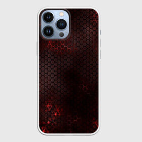 Чехол для iPhone 13 Pro Max с принтом СТАЛЬНАЯ БРОНЯ ,  |  | abstraction | cyber | cyberpunk | future | geometry | hexagon | neon | techno | texture | абстракция | броня | геометрия | кибер | краски | неон | неоновый | сетка | соты | стальная броня | текстура | шестигранники