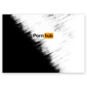 Поздравительная открытка с принтом Pornhub , 100% бумага | плотность бумаги 280 г/м2, матовая, на обратной стороне линовка и место для марки
 | Тематика изображения на принте: brazzers | браззерс