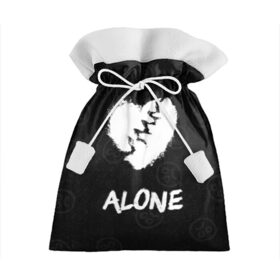 Подарочный 3D мешок с принтом Alone , 100% полиэстер | Размер: 29*39 см | Тематика изображения на принте: alone | baby | bad | broken | cry | lil | lil peep | peep | rap | rose | sad | tentacion | xxxtentacion | лил | лил пип | пип | реп | роза | сердце | тентасион