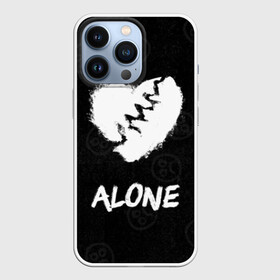 Чехол для iPhone 13 Pro с принтом Alone ,  |  | Тематика изображения на принте: alone | baby | bad | broken | cry | lil | lil peep | peep | rap | rose | sad | tentacion | xxxtentacion | лил | лил пип | пип | реп | роза | сердце | тентасион