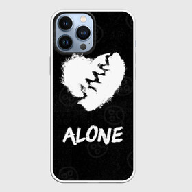 Чехол для iPhone 13 Pro Max с принтом Alone ,  |  | Тематика изображения на принте: alone | baby | bad | broken | cry | lil | lil peep | peep | rap | rose | sad | tentacion | xxxtentacion | лил | лил пип | пип | реп | роза | сердце | тентасион