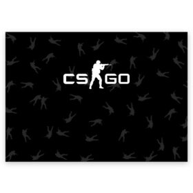 Поздравительная открытка с принтом CS GO (1) , 100% бумага | плотность бумаги 280 г/м2, матовая, на обратной стороне линовка и место для марки
 | counter strike | cs | cs go | go | half life | valve | контер страйк | кс | кс го