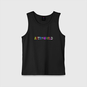 Детская майка хлопок с принтом astroworld ,  |  | astroworld | astroworld merch | astroworld travis | merch | travis scott | travis scott astroworld | альбом astroworld | дженнер трэвис скотт | трэвис скотт