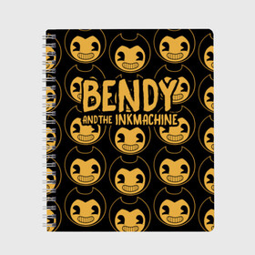 Тетрадь с принтом Bendy And The Ink Machine (35) , 100% бумага | 48 листов, плотность листов — 60 г/м2, плотность картонной обложки — 250 г/м2. Листы скреплены сбоку удобной пружинной спиралью. Уголки страниц и обложки скругленные. Цвет линий — светло-серый
 | bendy | bendy and the ink machine | devil | game | horror | ink | mask | бенди | бенди и чернильная машина | краска | чернила