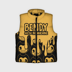Детский жилет утепленный 3D с принтом Bendy And The Ink Machine (36) ,  |  | bendy | bendy and the ink machine | devil | game | horror | ink | mask | бенди | бенди и чернильная машина | краска | чернила