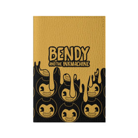 Обложка для паспорта матовая кожа с принтом Bendy And The Ink Machine (36) , натуральная матовая кожа | размер 19,3 х 13,7 см; прозрачные пластиковые крепления | Тематика изображения на принте: bendy | bendy and the ink machine | devil | game | horror | ink | mask | бенди | бенди и чернильная машина | краска | чернила