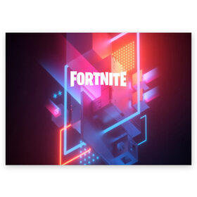 Поздравительная открытка с принтом FORTNITE SEASON 9 , 100% бумага | плотность бумаги 280 г/м2, матовая, на обратной стороне линовка и место для марки
 | 2019 | armor | armour | cybersport | esport | fortnite | game | logo | season 9 | броня | игра | киберспорт | сезон 9 | фиолетовый | фортнайт