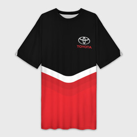 Платье-футболка 3D с принтом TOYOTA ,  |  | drift | tayota | toyota | авто | автомобиль | бренд | гонки | дрифт | машина | машинка | машины | таёта | тайота | тачила | тачка | тоёта | тойота