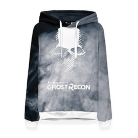 Женская толстовка 3D с принтом GHOST RECON , 100% полиэстер  | двухслойный капюшон со шнурком для регулировки, мягкие манжеты на рукавах и по низу толстовки, спереди карман-кенгуру с мягким внутренним слоем. | bones | breakpoint | ghost | ghost recon | ghost recon breakpoint | logo | mask | skell technology | skull | tom clancys | tom clancys ghost recon breakpoint | wildlands | лого | маска | призрак | череп