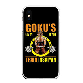 Чехол для iPhone XS Max матовый с принтом GOKU GYM , Силикон | Область печати: задняя сторона чехла, без боковых панелей | bodybuilding | diet | exercise | fitness | gym | heath | motivation | muscle | phil | training | workout | бодибилдинг | мотивация | спорт | трансформация | фитнес | эстетичный