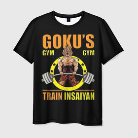 Мужская футболка 3D с принтом GOKU GYM , 100% полиэфир | прямой крой, круглый вырез горловины, длина до линии бедер | Тематика изображения на принте: bodybuilding | diet | exercise | fitness | gym | heath | motivation | muscle | phil | training | workout | бодибилдинг | мотивация | спорт | трансформация | фитнес | эстетичный