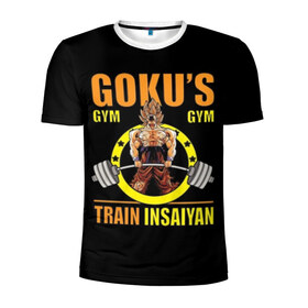 Мужская футболка 3D спортивная с принтом GOKU GYM , 100% полиэстер с улучшенными характеристиками | приталенный силуэт, круглая горловина, широкие плечи, сужается к линии бедра | Тематика изображения на принте: bodybuilding | diet | exercise | fitness | gym | heath | motivation | muscle | phil | training | workout | бодибилдинг | мотивация | спорт | трансформация | фитнес | эстетичный