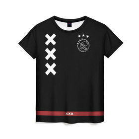 Женская футболка 3D с принтом Ajax Amsterdam , 100% полиэфир ( синтетическое хлопкоподобное полотно) | прямой крой, круглый вырез горловины, длина до линии бедер | ajax | амстердам | аякс | футбол