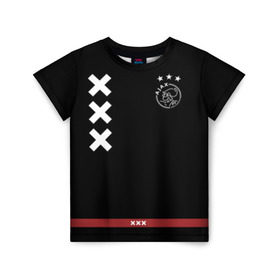 Детская футболка 3D с принтом Ajax Amsterdam , 100% гипоаллергенный полиэфир | прямой крой, круглый вырез горловины, длина до линии бедер, чуть спущенное плечо, ткань немного тянется | ajax | амстердам | аякс | футбол