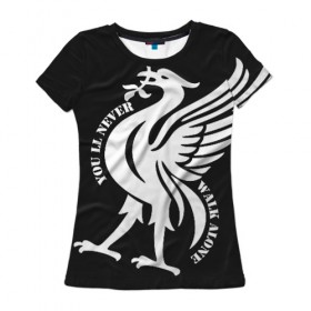 Женская футболка 3D с принтом Liverpool - Y.N.W.A , 100% полиэфир ( синтетическое хлопкоподобное полотно) | прямой крой, круглый вырез горловины, длина до линии бедер | 0x000000123 | fclc | liverpool | ливерпуль | салах | фабиньо