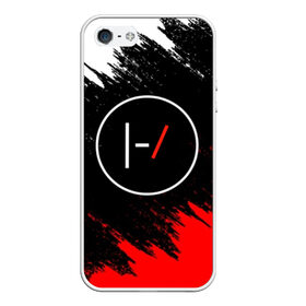 Чехол для iPhone 5/5S матовый с принтом TWENTY ONE PILOTS , Силикон | Область печати: задняя сторона чехла, без боковых панелей | 21 pilots | 21p | music | paints | rock | top | trench | twenty one pilots | брызги | группа | краски | музыка | рок