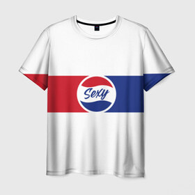 Мужская футболка 3D с принтом Sexy , 100% полиэфир | прямой крой, круглый вырез горловины, длина до линии бедер | Тематика изображения на принте: cola | pepsi | кола | пепси
