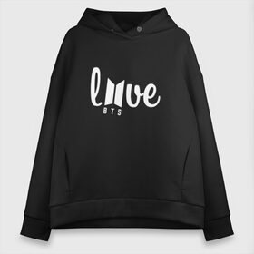 Женское худи Oversize хлопок с принтом LOVE BTS , френч-терри — 70% хлопок, 30% полиэстер. Мягкий теплый начес внутри —100% хлопок | боковые карманы, эластичные манжеты и нижняя кромка, капюшон на магнитной кнопке | bts | bts boy | bts run | bts v | bts with luv | bts чимин | k pop | бтс | бтс чимин. | группа bts | ким тэ хен | фанфик бтс | чон чонгук