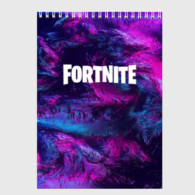 Скетчбук с принтом FORTNITE NEON , 100% бумага
 | 48 листов, плотность листов — 100 г/м2, плотность картонной обложки — 250 г/м2. Листы скреплены сверху удобной пружинной спиралью | 2019 | armor | armour | cybersport | esport | fortnite | game | logo | neon | season 9 | броня | игра | киберспорт | неон | сезон 9 | фиолетовый | фортнайт