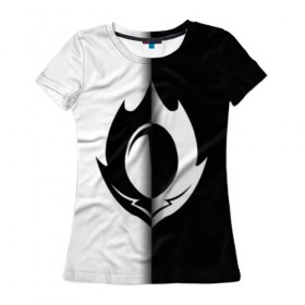 Женская футболка 3D с принтом Code Geass ( Black-White). , 100% полиэфир ( синтетическое хлопкоподобное полотно) | прямой крой, круглый вырез горловины, длина до линии бедер | аниме | знак гиаса | код гиас | силуэт | эмблема