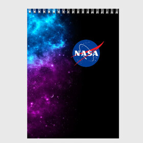 Скетчбук с принтом NASA (SPACE) 4 2 , 100% бумага
 | 48 листов, плотность листов — 100 г/м2, плотность картонной обложки — 250 г/м2. Листы скреплены сверху удобной пружинной спиралью | Тематика изображения на принте: nasa | paint | space | звезды | космос | краска | наса | черная дыра