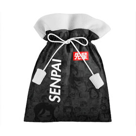 Подарочный 3D мешок с принтом Senpai (Поло) , 100% полиэстер | Размер: 29*39 см | 2 versia | ahegao | anime | manga | paint | red | sempai | senpai | sup | supreme | trend | white | аниме | белый | манга | семпай | сенпай | суп | суприм