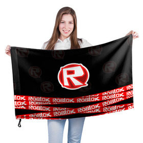 Флаг 3D с принтом Roblox 2 , 100% полиэстер | плотность ткани — 95 г/м2, размер — 67 х 109 см. Принт наносится с одной стороны | game | minecraft | roblox | игра | майнкрафт | роблокс