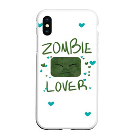 Чехол для iPhone XS Max матовый с принтом Zombie Lover , Силикон | Область печати: задняя сторона чехла, без боковых панелей | funny | mine | minecraft | mods | noob | pro | skins | story | vs | zombie | инди | конструктор | майнкрафт | моды | нуб | скин | скрипер | шахта