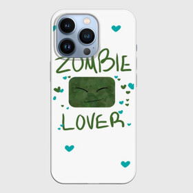 Чехол для iPhone 13 Pro с принтом Zombie Lover ,  |  | Тематика изображения на принте: funny | mine | minecraft | mods | noob | pro | skins | story | vs | zombie | инди | конструктор | майнкрафт | моды | нуб | скин | скрипер | шахта