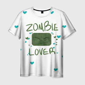 Мужская футболка 3D с принтом Zombie Lover , 100% полиэфир | прямой крой, круглый вырез горловины, длина до линии бедер | funny | mine | minecraft | mods | noob | pro | skins | story | vs | zombie | инди | конструктор | майнкрафт | моды | нуб | скин | скрипер | шахта