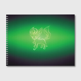 Альбом для рисования с принтом Green Fox , 100% бумага
 | матовая бумага, плотность 200 мг. | Тематика изображения на принте: detective pikachu | pikachu | pokeball | pokemon | детектив пикачу | пикачу | покебол | покемон
