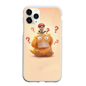 Чехол для iPhone 11 Pro матовый с принтом Псайдак , Силикон |  | detective pikachu | pikachu | pokeball | pokemon | psyduck | детектив пикачу | пикачу | покебол | покемон | псайдак