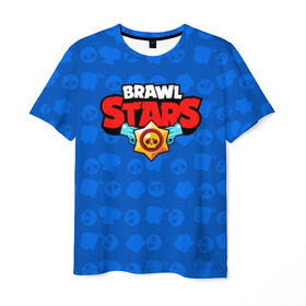 Мужская футболка 3D с принтом Brawl Stars 12 , 100% полиэфир | прямой крой, круглый вырез горловины, длина до линии бедер | android | brawl | brawl stars | clash | clash royale | game | royale | stars | андроид | игра | мобильные игры