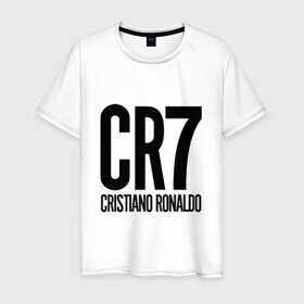Мужская футболка хлопок с принтом КР7 , 100% хлопок | прямой крой, круглый вырез горловины, длина до линии бедер, слегка спущенное плечо. | кр7 | криро | криштиану роналду