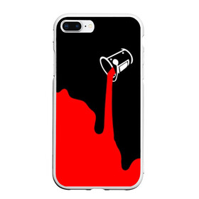 Чехол для iPhone 7Plus/8 Plus матовый с принтом КРОВАВЫЕ КРАСКИ , Силикон | Область печати: задняя сторона чехла, без боковых панелей | blood | color | dirty | paints | red | texture | брызги | брызги красок | краски | красный | кровь | текстура