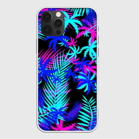 Чехол для iPhone 12 Pro с принтом НЕОНОВЫЕ ТРОПИКИ / TROPICAL NEON , силикон | область печати: задняя сторона чехла, без боковых панелей | hotline miami | neon | new retro wave | outrun | outrun electro | paints | palmen | rainbow | retro | retrowave | summer | synth | synthwave | tropical | брызги | брызги красок | звёзды | космос | краски | лето | неон | пальмы | радуга | 