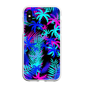 Чехол для iPhone XS Max матовый с принтом НЕОНОВЫЕ ТРОПИКИ TROPICAL NEON , Силикон | Область печати: задняя сторона чехла, без боковых панелей | Тематика изображения на принте: hotline miami | neon | new retro wave | outrun | outrun electro | paints | palmen | rainbow | retro | retrowave | summer | synth | synthwave | tropical | брызги | брызги красок | звёзды | космос | краски | лето | неон | пальмы | радуга | 