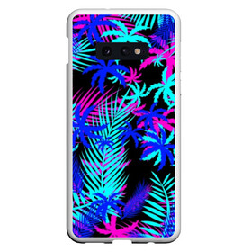 Чехол для Samsung S10E с принтом НЕОНОВЫЕ ТРОПИКИ TROPICAL NEON , Силикон | Область печати: задняя сторона чехла, без боковых панелей | hotline miami | neon | new retro wave | outrun | outrun electro | paints | palmen | rainbow | retro | retrowave | summer | synth | synthwave | tropical | брызги | брызги красок | звёзды | космос | краски | лето | неон | пальмы | радуга | 