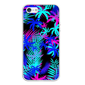 Чехол для iPhone 5/5S матовый с принтом НЕОНОВЫЕ ТРОПИКИ TROPICAL NEON , Силикон | Область печати: задняя сторона чехла, без боковых панелей | hotline miami | neon | new retro wave | outrun | outrun electro | paints | palmen | rainbow | retro | retrowave | summer | synth | synthwave | tropical | брызги | брызги красок | звёзды | космос | краски | лето | неон | пальмы | радуга | 