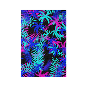 Обложка для паспорта матовая кожа с принтом НЕОНОВЫЕ ТРОПИКИ / TROPICAL NEON , натуральная матовая кожа | размер 19,3 х 13,7 см; прозрачные пластиковые крепления | Тематика изображения на принте: hotline miami | neon | new retro wave | outrun | outrun electro | paints | palmen | rainbow | retro | retrowave | summer | synth | synthwave | tropical | брызги | брызги красок | звёзды | космос | краски | лето | неон | пальмы | радуга | 