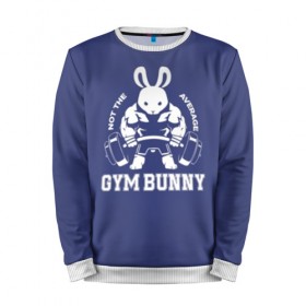 Мужской свитшот 3D с принтом GYM BUNNY , 100% полиэстер с мягким внутренним слоем | круглый вырез горловины, мягкая резинка на манжетах и поясе, свободная посадка по фигуре | bodybuilding | diet | exercise | fitness | gym | heath | motivation | muscle | phil | training | workout | бодибилдинг | мотивация | спорт | трансформация | фитнес | эстетичный