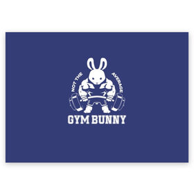 Поздравительная открытка с принтом GYM BUNNY , 100% бумага | плотность бумаги 280 г/м2, матовая, на обратной стороне линовка и место для марки
 | bodybuilding | diet | exercise | fitness | gym | heath | motivation | muscle | phil | training | workout | бодибилдинг | мотивация | спорт | трансформация | фитнес | эстетичный