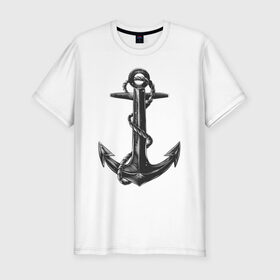 Мужская футболка премиум с принтом ВМФ , 92% хлопок, 8% лайкра | приталенный силуэт, круглый вырез ворота, длина до линии бедра, короткий рукав | армия | вмф | военно морской флот | море | морская пехота | моряк | моряки | морячок | солдаты | якорь