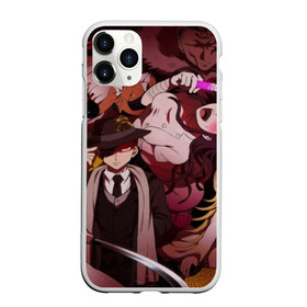 Чехол для iPhone 11 Pro матовый с принтом DANGANRONPA , Силикон |  | anime | bear | black  white | danganronpa | danganronpa monokid | kurokuma | monokuma | monotaro | rabbit | school | shirokuma | аниме | главарь | монокума | персонажи | чёрно белый | школа