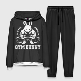 Мужской костюм 3D (с толстовкой) с принтом GYM BUNNY ,  |  | Тематика изображения на принте: bodybuilding | diet | exercise | fitness | gym | heath | motivation | muscle | phil | training | workout | бодибилдинг | мотивация | спорт | трансформация | фитнес | эстетичный