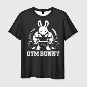 Мужская футболка 3D с принтом GYM BUNNY , 100% полиэфир | прямой крой, круглый вырез горловины, длина до линии бедер | bodybuilding | diet | exercise | fitness | gym | heath | motivation | muscle | phil | training | workout | бодибилдинг | мотивация | спорт | трансформация | фитнес | эстетичный