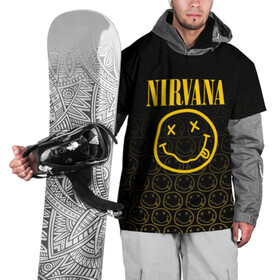Накидка на куртку 3D с принтом NIRVANA , 100% полиэстер |  | music | nirvana | rip smile | rock | smile | группа | курт кобейн | музыка | нирвана | рок | смайл