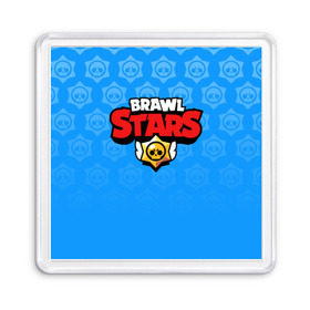 Магнит 55*55 с принтом BRAWL STARS | БРАВЛ СТАРС BLUE , Пластик | Размер: 65*65 мм; Размер печати: 55*55 мм | Тематика изображения на принте: android | brawl stars | games | mobile game | stars | игры | мобильные игры