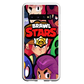 Чехол для Samsung Galaxy S10 с принтом BRAWL STARS , Силикон | Область печати: задняя сторона чехла, без боковых панелей | 8 bit | 8 бит | bibi | brawl stars | crow | el brown | leon | leon shark | max | mr.p | sally leon | shark | stars | virus | werewolf | акула | биби | вирус | ворон | леон | оборотень | пингвин